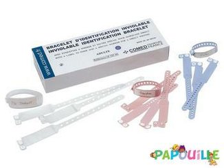 Repas - Accessoires pour Biberons - 100 bracelets / bagues d'identifications pour biberons à usage unique Transparent