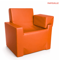 Puériculture - Fauteuils, coussins et accessoires d'allaitement - Fauteuil d'allaitement en mousse pvc avec accoudoirs orange