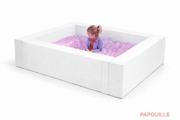 Motricité - Piscine à balles - Piscines à balles blanches avec lumière 200 x 200 x 45 mm