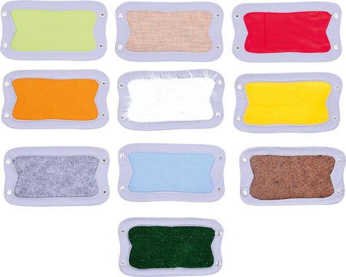 Motricité - Eveil Sensoriels et Tactiles - Rectangles sensoriels - Lot de 10