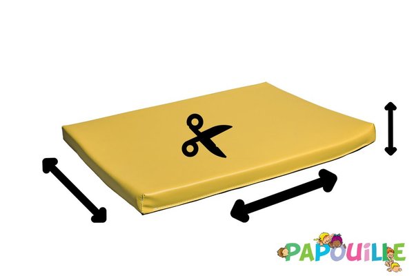 Motricité - Tapis de gym sur mesure - Tapis en mousse sur mesure épaisseur 12cm /m2 orange