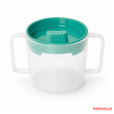 Repas - Tasse d’apprentissage - Tasse à bec droit avec couvercle 20cl vert