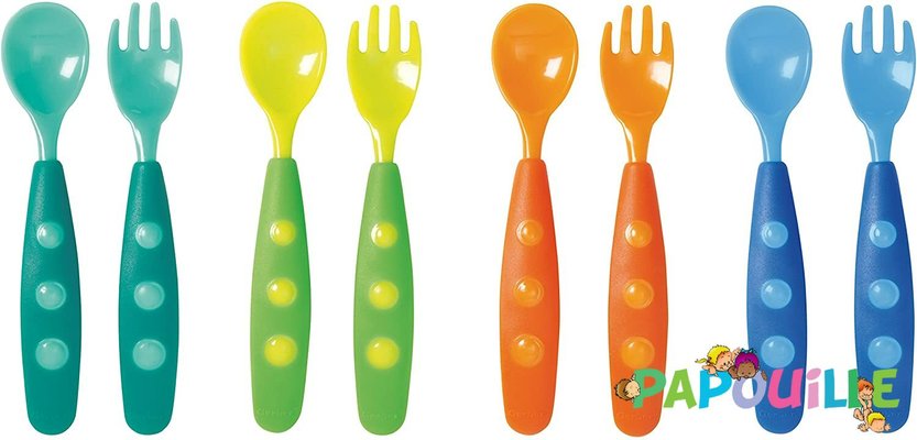 Cuillère bébé silicone verte +4 mois Tigex x1 sur