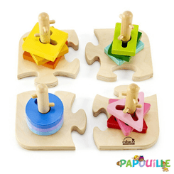 Jouets - Jouets à Empiler ou à Encastrer - Puzzle à boutons créatif pour collectivité