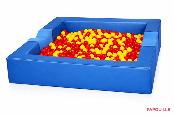 Motricité - Piscine à balles - Piscine à balles en mousse revêtement pvc avec extension (complète) bleu