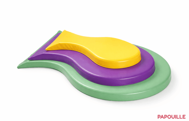 Motricité - Module de Motricité Bébé - Module 3 poissons toboggan en mousse pvc