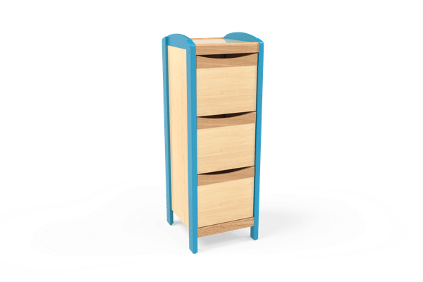 Mobilier - Meuble de rangement scolaire - Meuble de rangement en colonne avec portes bleu