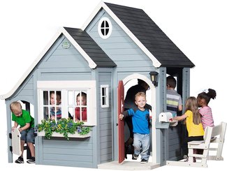 Mobilier - Cabane enfant - Maison enfant en bois | Maison de jeux pour l'extérieur / jardin | Maisonnette / Cabane de jeu avec cuisine et accessoires EN 71
