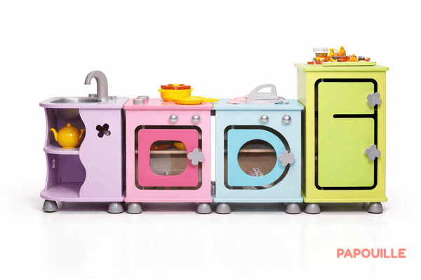 Mobilier - Mobilier de jeux d'imitation - 4 éléments imitation cuisine en bois