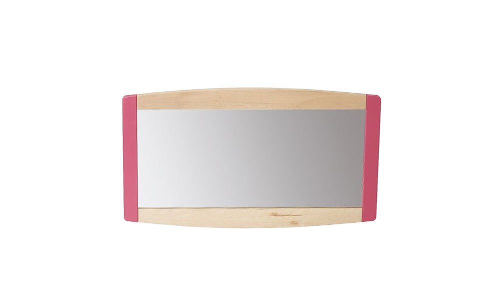 Miroir enfant avec cadre sans barre de soutien 120x60cm framboise