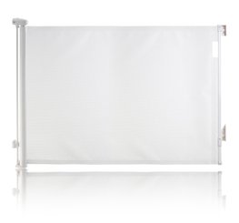 Médical et Prévention - Barrières de Sécurité Enfant - Barrière rétractable jusqu'à 140 cm - Blanche 