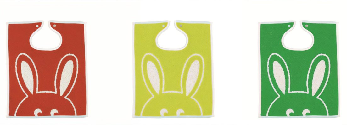 Repas - Bavoir - DE // Bavoir a pression décor avion ou lapin 35 x 50 cm