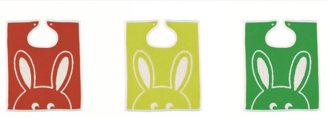 Repas - Bavoir - DE // Bavoir a pression décor avion ou lapin 35 x 50 cm