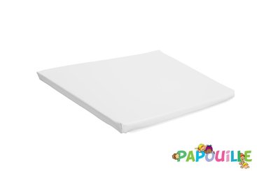 Motricité - Tapis de motricité bébé et enfant - Tapis carré en mousse pvc 100 x 100 x 3cm blanc