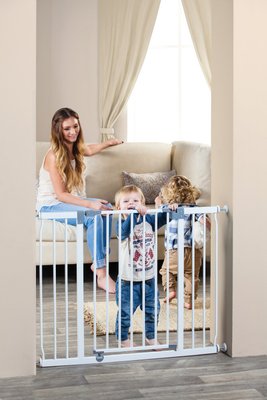 Médical et Prévention - Barrières de Sécurité Enfant - Barrière - Portillon avec rallonge 99 à 105,5 cm - Blanc