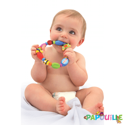 Jouets - Hochets et Jouets Sensoriels - Anneau de dentition rigide et souple bug-a-loopﾙ - 3m+