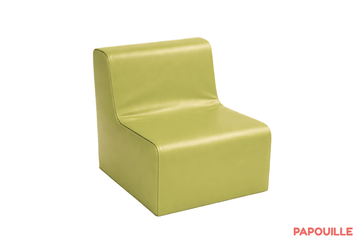 Mobilier - Meuble en mousse et Pouf - Chauffeuse droite hauteur 25cm jaune
