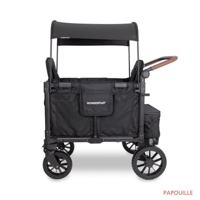 Puériculture - Poussette - Poussette wagon luxe pro 2 places Noir - 6mois +