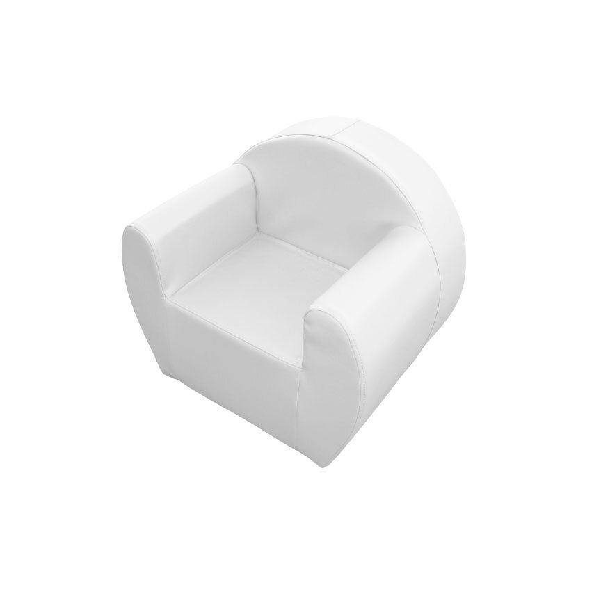 Fauteuil enfant pdg club mousse pvc uni 20 cm blanc