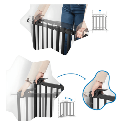 Médical et Prévention - Barrières de Sécurité Enfant - Barrière de sécurité - Noir - 63cm à 106cm