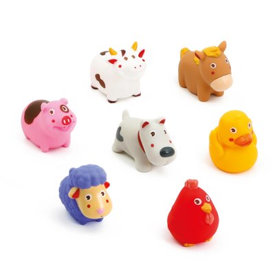 Jouets - Figurines - Lot de 7 animaux souples