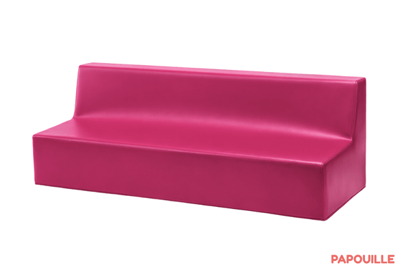 Mobilier - Meuble en mousse et Pouf - Banquette 2 ou 3 places 32cm fuchsia
