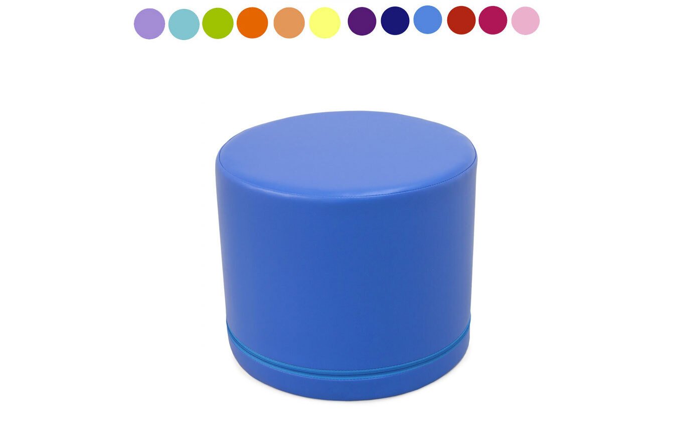 Pouf cylindre en mousse pvc h.25cm