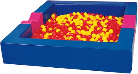 Motricité - Piscine à balles - Piscine à balles en mousse revêtement pvc avec extension (complète) bleu / fuchsia