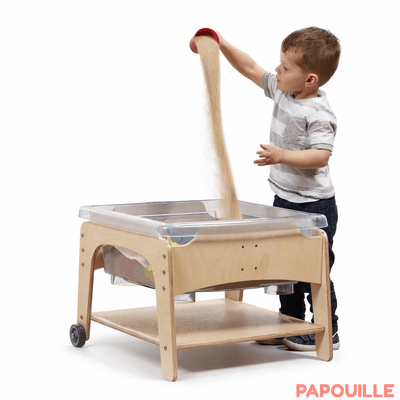 Jeux - Bac à Sable et Accessoires  - Table à roulettes sable et eau - H44