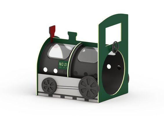 Mobilier - Aire de jeux et structure extérieure - Tunnel à ramper - Locomotive