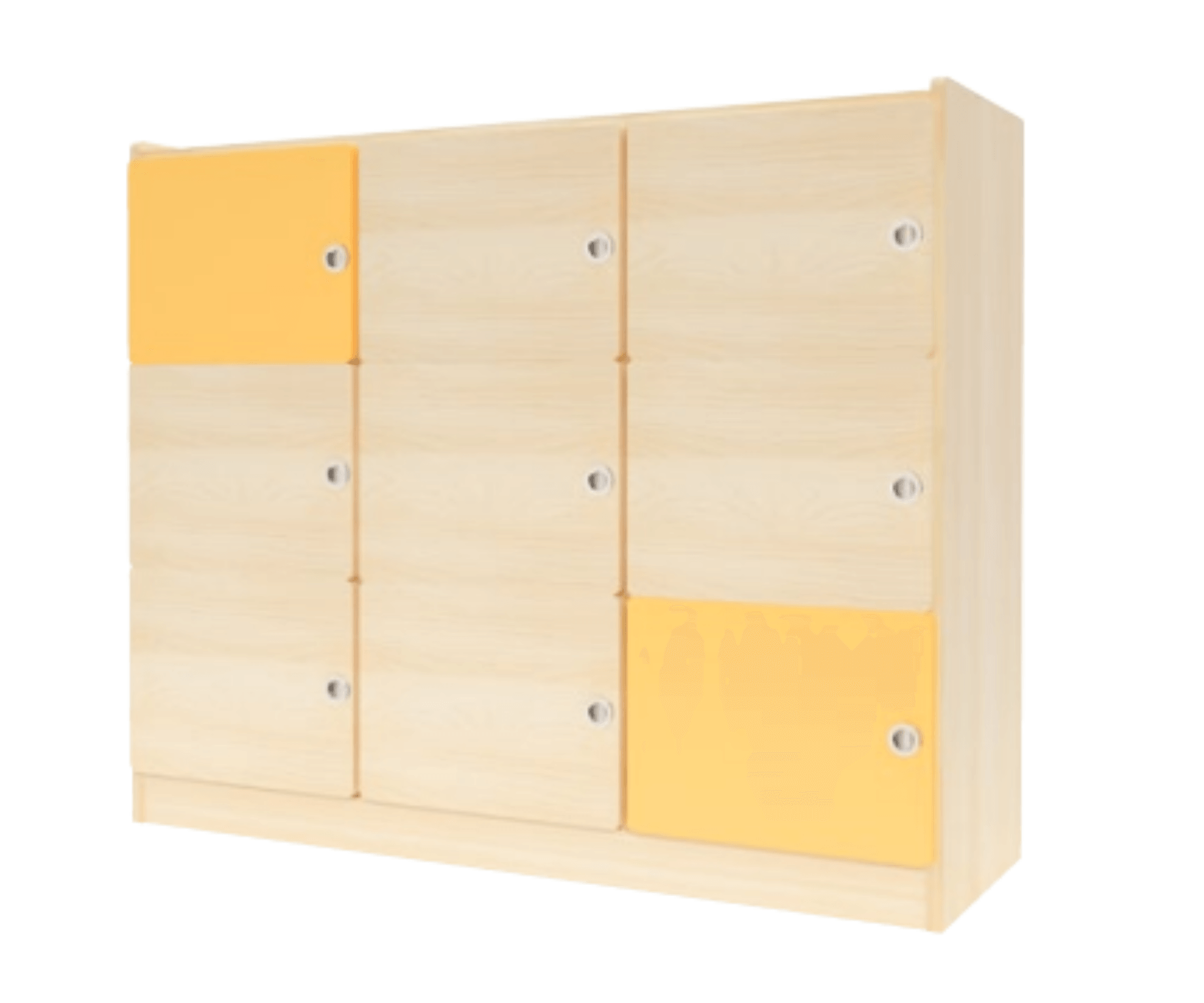 Armoire de rangement - 9 portes - orange