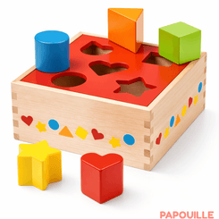 Jouets - Jouets à Empiler ou à Encastrer - Boîte trieur de formes - flat