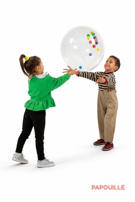 Motricité - Baby gym - Gros ballon avec balles papouille