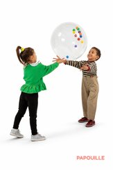 Motricité - Baby gym - Gros ballon avec balles papouille