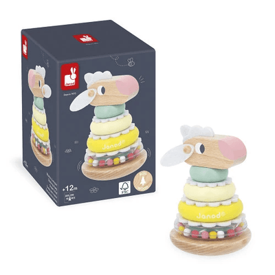 Jouets - Jouets à Empiler ou à Encastrer - Tour à empiler Mouton - Janod