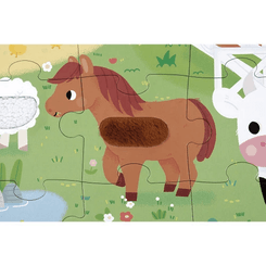Jeux - Jeux Éducatifs et Puzzle - Puzzle tactile 20 pièces - La Ferme