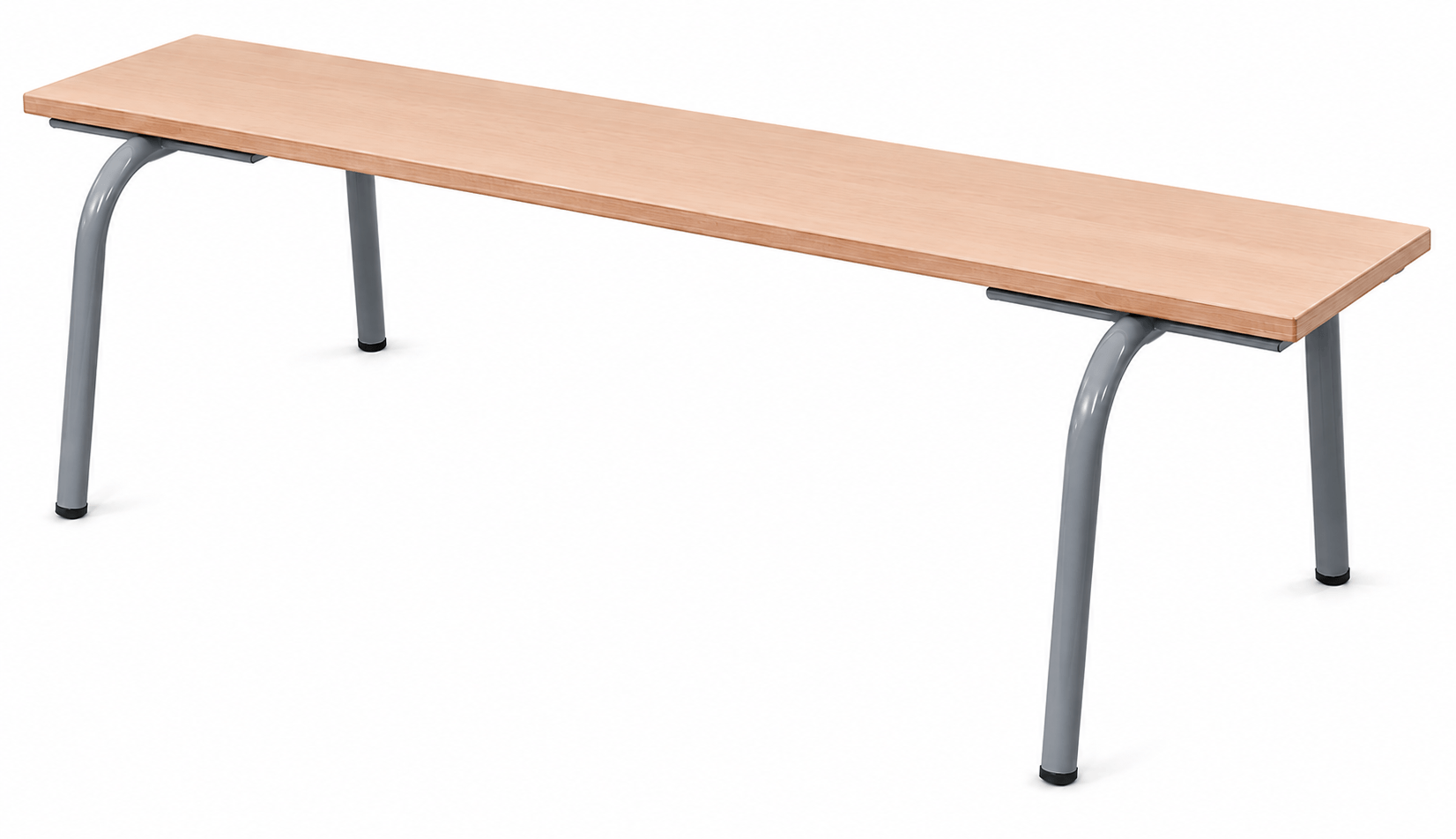 Banc en hêtre sans dossier 120 cm - T3 - Gris