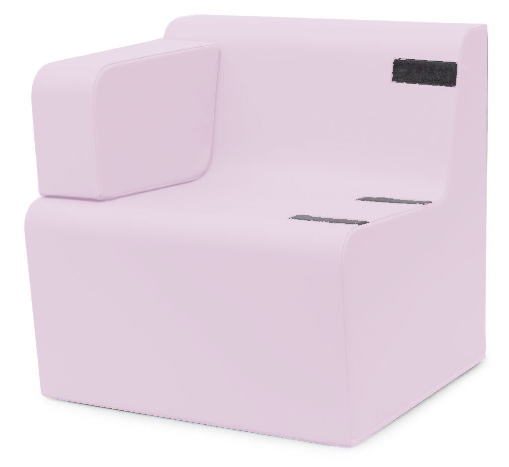 Fauteuil individuel allaitement 1 accoudoir rose pastel