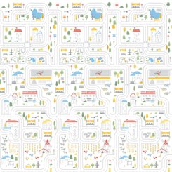 Jouets - Tapis et Jeux d'Éveil, Portiques d'Activité - Tapis Double Face La Ville et la Ferme 
