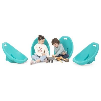 Mobilier - Tabouret et Assise au sol - Set de 4 sièges de sol - vert - Grand