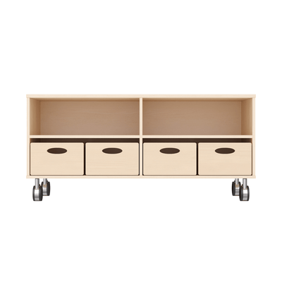 Mobilier - Meuble de rangement scolaire - Meuble de rangement 4 casiers à roulettes - Meli
