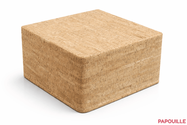 Mobilier - Meuble en mousse et Pouf - Lot de 2 poufs carrés en liège