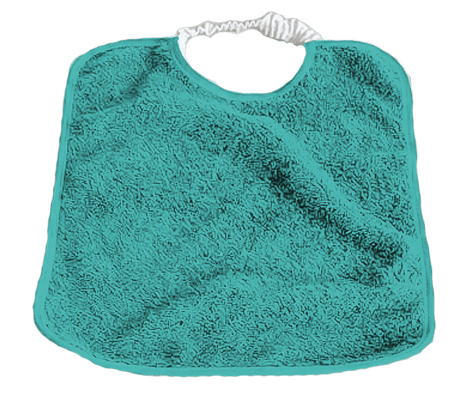 Repas - Bavoir - Bavoir électrique dos imperméable - 30 x 40 cm - Turquoise
