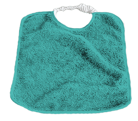 Repas - Bavoir - Bavoir électrique dos imperméable - 30 x 40 cm - Turquoise