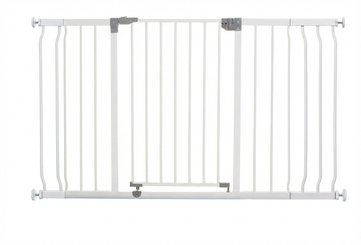 Médical et Prévention - Barrières de Sécurité Enfant - Barrière - Portillon avec rallonge 99 - 132,5 cm - Blanc