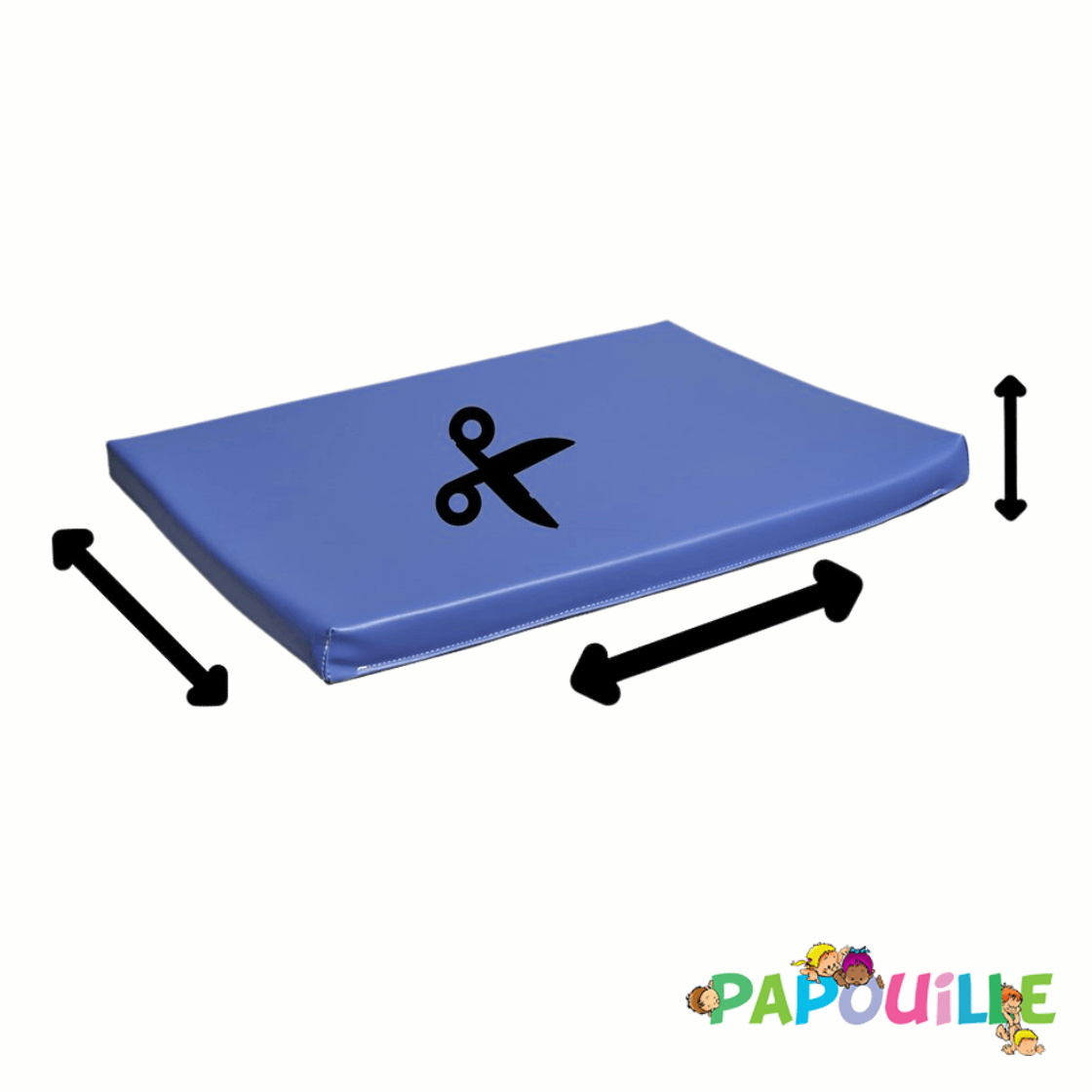 Tapis en mousse sur mesure épaisseur 2cm /m2 BLEU ROI