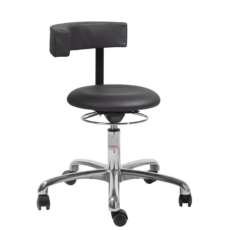 Siège ergonomique à roulettes 360° avec dossier petite enfance Noir