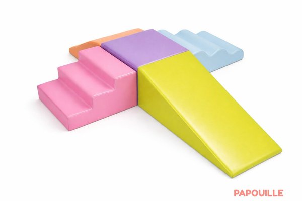 Motricité - Parcours de Motricité Crèche - Kit de modules d'initiation tipas relié par velcro en mousse v2 pvc