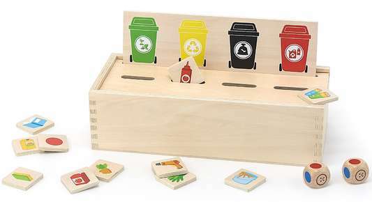 Jeux - Jeux Éducatifs et Puzzle - J'apprend le tri sélectif - jouet en bois -