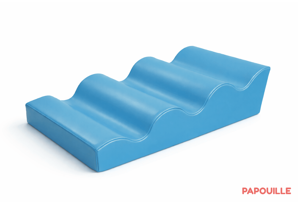Module 4 vagues douce en mousse pvc h.30cm 90 x 60 turquoise